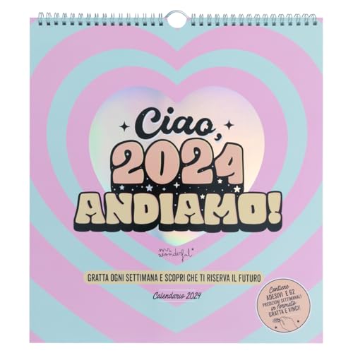 Mr.Wonderful Rubbel-Kalender 2024 - Lass uns gehen! 31 x 0,3 x 35