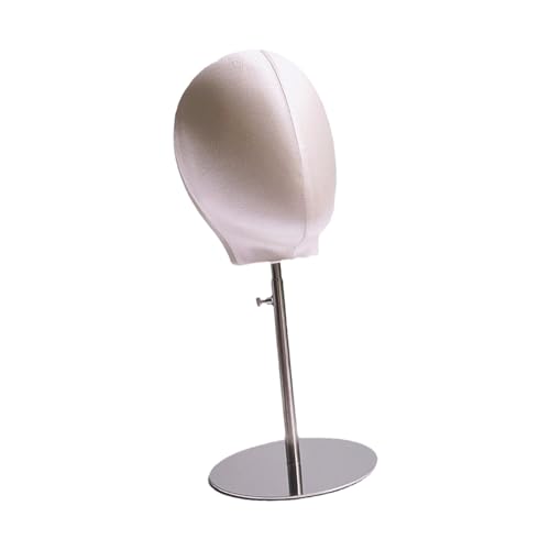 Folpus Perücke Display Halter Mannequin Kopf Modell Hut Display Stand Hut Rack für Home Salon, Silber