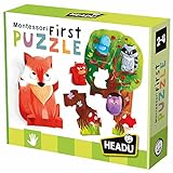 Headu IT20133 Montessori My First Puzzle The Forest Lernspiel, Mehrfarbig