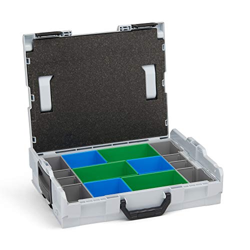 Aufbewahrungssystem für Schrauben | L-BOXX 102 (grau) mit Insetboxenset CD3 | Profi Werkzeugkoffer leer inkl. Sortimentskasten Einsätze