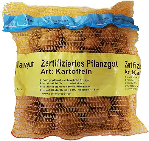 Samenshop24® Pflanzkartoffeln Sorte: Linda, Inhalt: 5kg (ca. 70 Stück), Premium Saatkartoffeln, Zertifiziertes Pflanzgut, das Original vom Fachmann