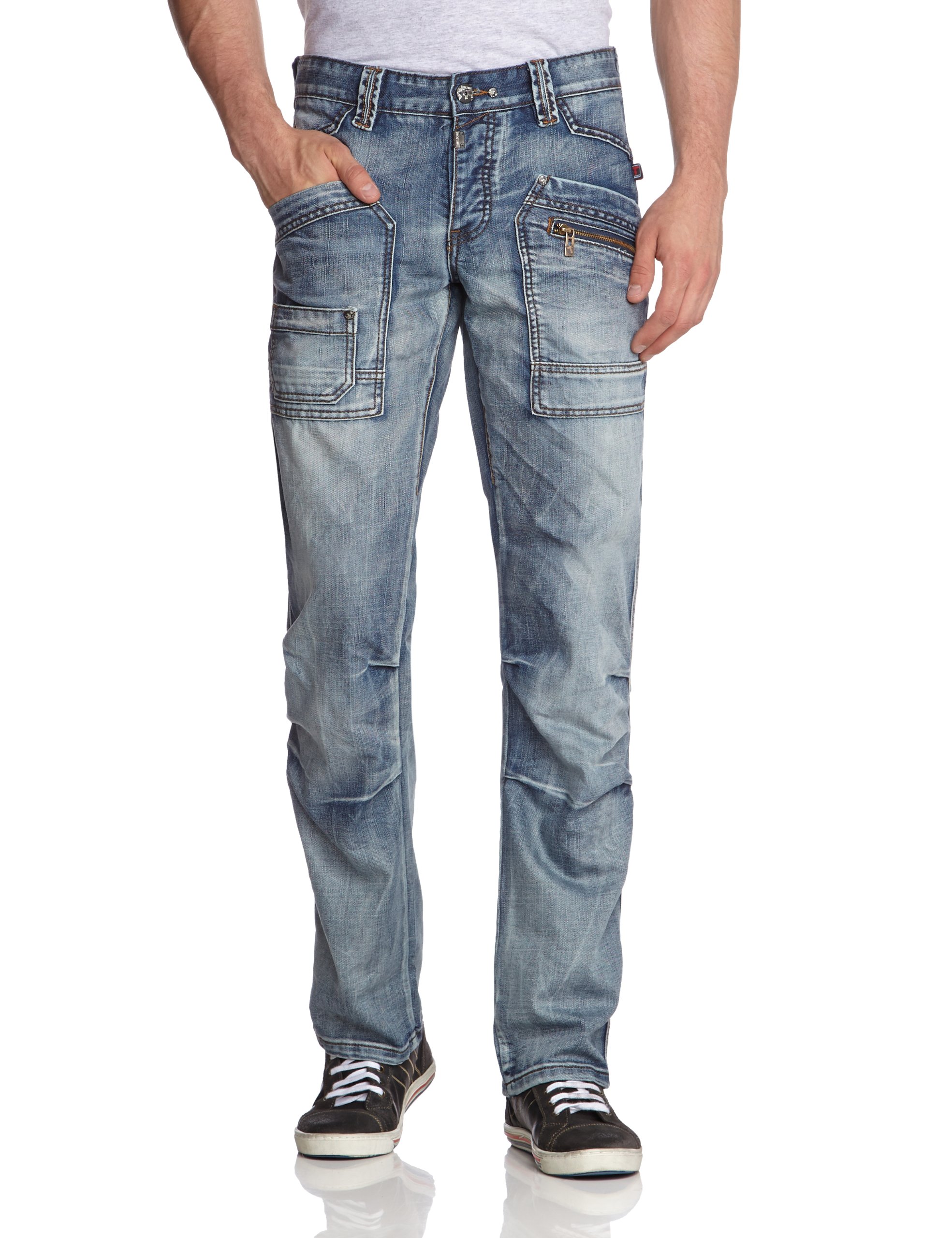 Timezone Herren Jeans Comfort Fit 26-5255 Clay, Gr. 38/34, Blau (cool wash 3212)