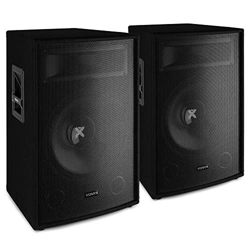 Lautsprecherset - Vonyx 15"" Lautsprecherset mit 2x SL15 Lautsprechern 800 Watt (1600 Watt gesamt) für größere Partys im oder ums Haus oder für den fortgeschrittenen DJ.