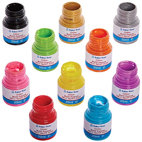 Baker Ross FC743 Farbtöpfe in Regenbogenfarben - 8er Pack, Malsets für Kinder, Malen für Kinder