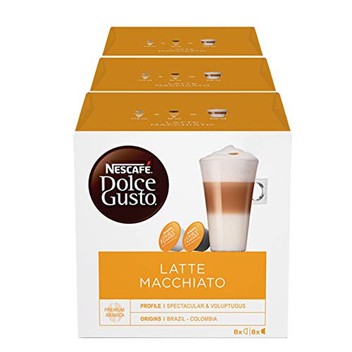 Nescafe Dolce Gusto Latte Macchiato (3 Stück Packung), 3x16 Kaffee Kapseln