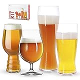 Spiegelau 4-teiliges Bier-Verkostungs-Glas-Set, Bier-Tasting-Set, Biergläser, Kristallglas, 540/ 440/560/700ml, Beer Classics, 4991695