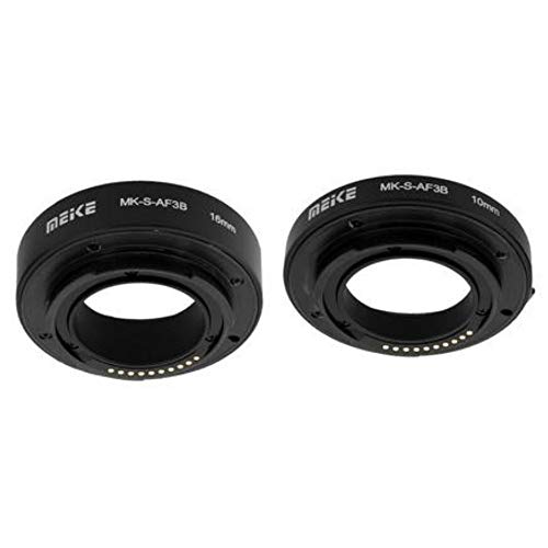 Meike MK-S-AF3B Kunststoff Autofokus Makro Verlängerungsrohr Adapterring 10mm 16mm für Sony E-Mount FE-Mount Spiegelfreie Kamera A7 A7M2 NEX3 MEX5 NEX6 NEX7 A5000 A6000 A6300 A6500 A9