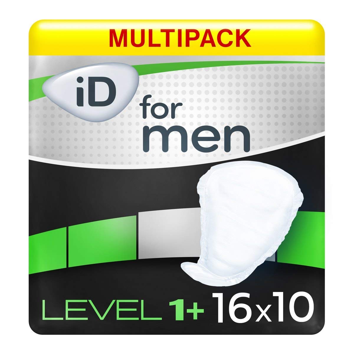 Ontex iD For Men TBS Level 1, 16x10 Stk.Einlagen für Männer Inkontinenz Blasenschwäche