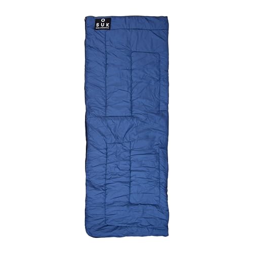 SOUK ONE Premium Deckenschlafsack Schlafsack 70x190cm für Erwachsene Camping Wandern Reisen Couch (Blau)