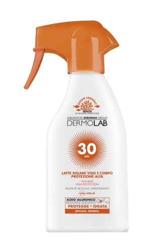 Dermolab Sonnenmilchspray für Gesicht und Körper LSF 30, wasserbeständig - 250 ml
