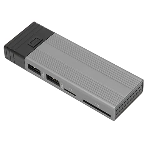Nvme SSD Gehäuse, 4 in 1 USB3.0 M Key SSD Gehäuse Aluminiumlegierung Auto Sleep für Desktop Computer Grau