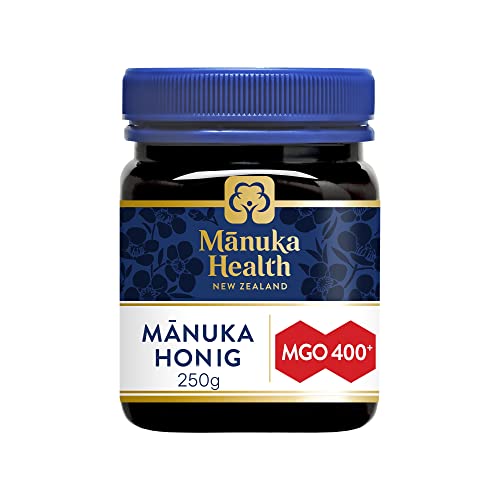Manuka Health - Manuka Honig MGO 400+ (250 g) - 100% Pur aus Neuseeland mit zertifiziertem Methylglyoxal Gehalt