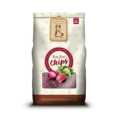 Mühldorfer Rote-Bete Chips, 3,5 kg, aus 100 % Rote-Bete, reines Naturprodukt ohne Zusatzstoffe, Futter für alle Pferde und Ponys