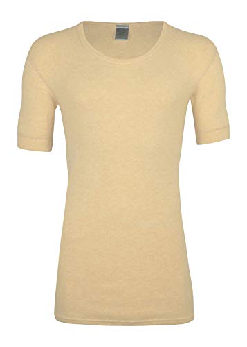 Angora wobera Herren-Unterhemd mit ½ Arm 50% Angora (XX-Large, beige)