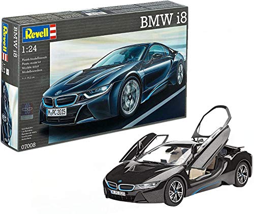 Revell Modellbausatz Auto 1:24 - BMW i8 im Maßstab 1:24, Level 4, originalgetreue Nachbildung mit vielen Details, 07008