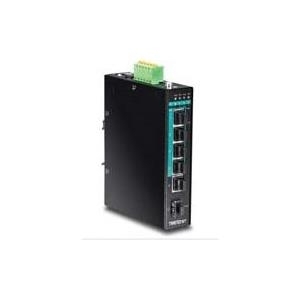 TRENDnet TI-PG541 - Switch - 4 x 10/100/1000 (PoE+) + 1 x 10/100/1000 + 1 x Gigabit SFP - an DIN-Schiene montierbar - PoE+ (TI-PG541)