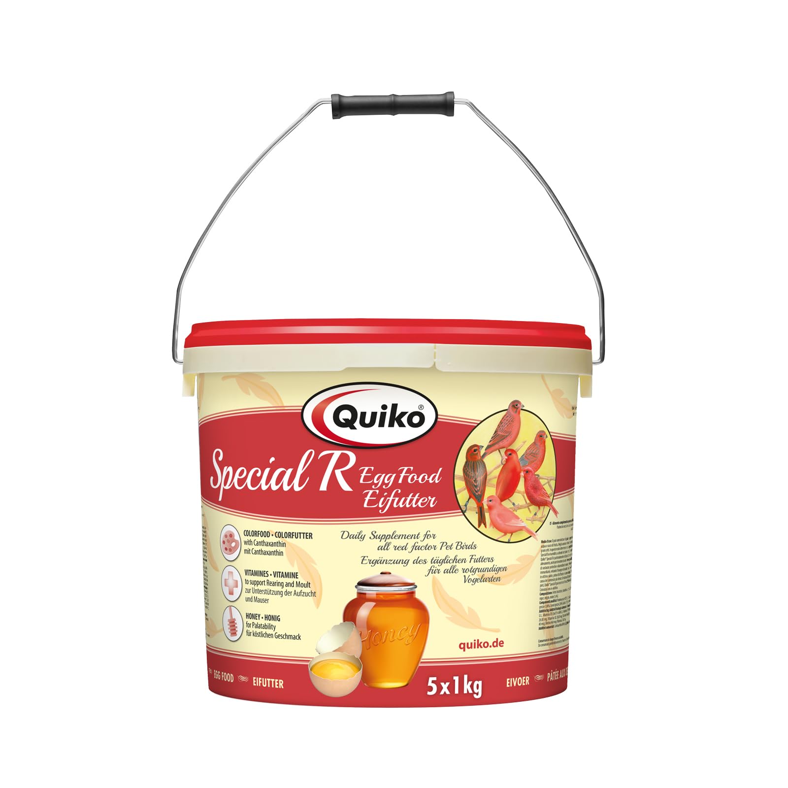 Quiko Special R Eifutter 5Kg - Kraft- und Aufzuchtfutter für alle rotgrundigen Vogelarten