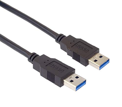 PremiumCord USB 3.0 Verbindungskabel 3m, Datenkabel SuperSpeed bis zu 5Gbit/s, Ladekabel, USB 3.0 Typ A Stecker, 9pin, Farbe schwarz, Länge 3m, ku3aa3bk