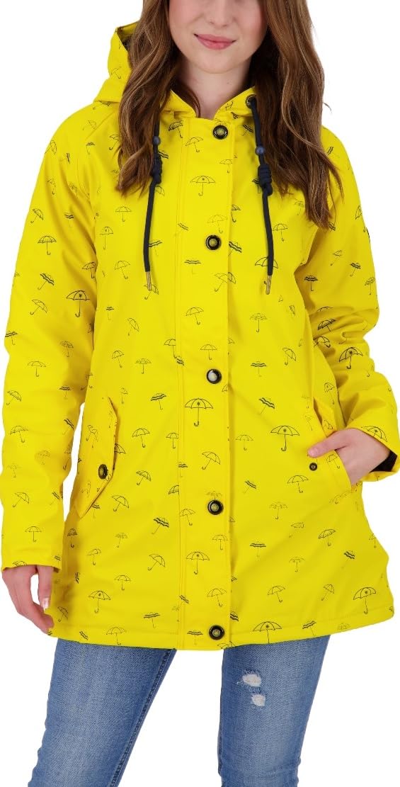 Seestern Damen Umbrella Regenjacke, Gelb, 40