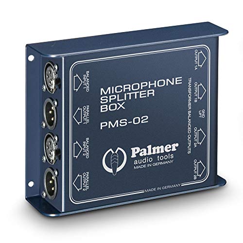 Palmer MS 02 ; Mikrofon Splitter 2 Kanal, blau