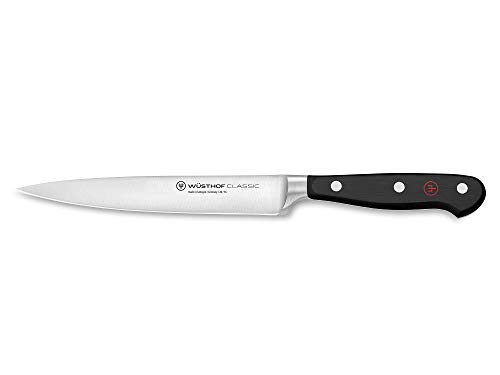 Wüsthof Schinkenmesser, Classic (1040100716), 16 cm Klingenlänge, geschmiedet, rostfreier Edelstahl, schmales, sehr scharfes Messer für Fleisch