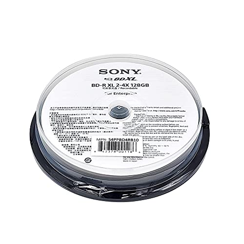 Digital 4 x 128 GB BDXL Quad Layer BD-R XL weiß mit Tintenstrahldrucker bedruckbar Blu-ray beschreibbar 50 Jahre Archiv-Discs – 10 Discs