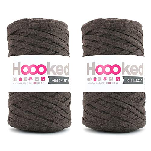 Hoooked Ribbon XL Garn, 2 Stück, Tabakbraun (RXL 39)