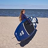 Home Deluxe - Stand up Paddle Moana - Farbe: Blau, Länge: 366 cm, Breite 81 cm - inkl. Paddel, Reparatur Kit, Transporttasche, Luftpumpe und Sitzbänken | SUP Surfboard Paddle
