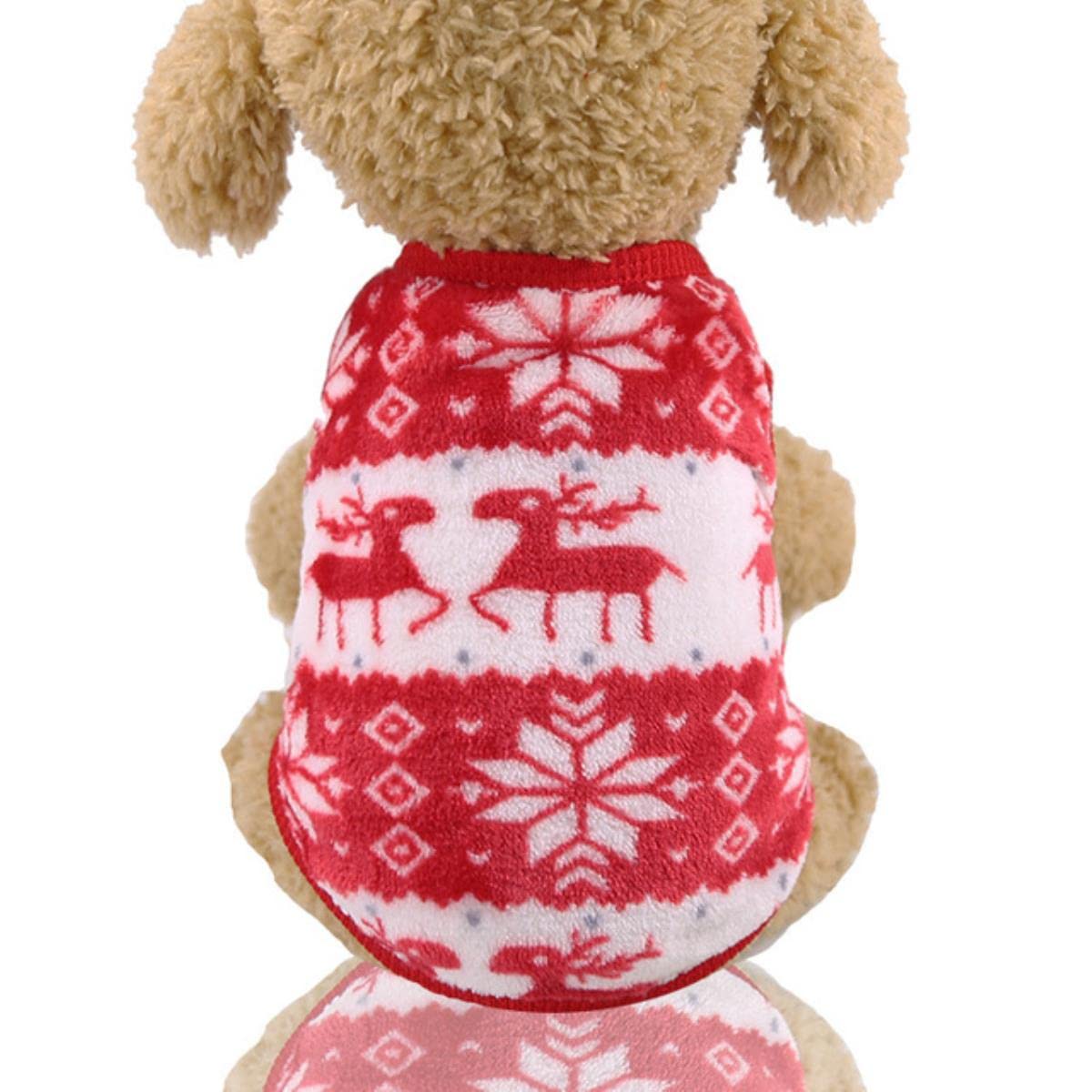 Weiche warme Haustier Hund Overalls Kleidung für Hunde Pyjamas Fleece Kleiner Welpenmantel Haustier Outfits Hoodie Kleidung Katzen Kleidung Weihnachten