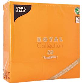 250 Servietten "ROYAL Collection" 1/4-Falz 40 cm x 40 cm orange