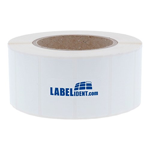 Labelident Thermotransfer Etiketten auf Rolle - 70 x 40 mm - 3.600 Polyester Etiketten für Typenschilder, 3 Zoll (76,2 mm), selbstklebend, satinweiß