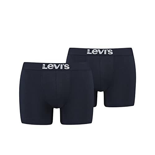 Levi's Herren Levis Men SOLID Basic Boxer 2P Boxershorts, Blau (Navy 321), XX-Large (Herstellergröße: 050) (2er Pack)
