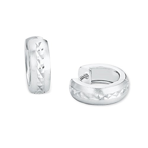 amor Damen-Creolen Ohrringe aus rhodiniertem 925er Sterling Silber