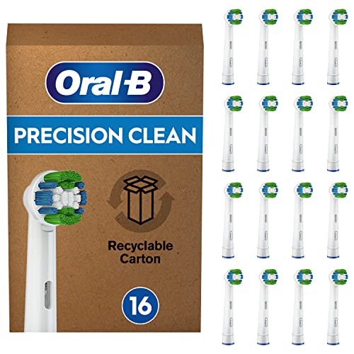 Oral-B Precision Clean Aufsteckbürsten für elektrische Zahnbürste, 16 Stück, präzise Zahnreinigung, briefkastenfähige Verpackung
