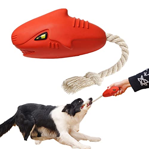 delr 5 Pcs Quietschendes Hundespielzeug aus Gummi - Zahnreinigungs-Kauspielzeug für das Zahnen von Welpen | Lustiges Kauspielzeug für Welpen, Knotenspielzeug für Hunde zum Apportieren, interaktives
