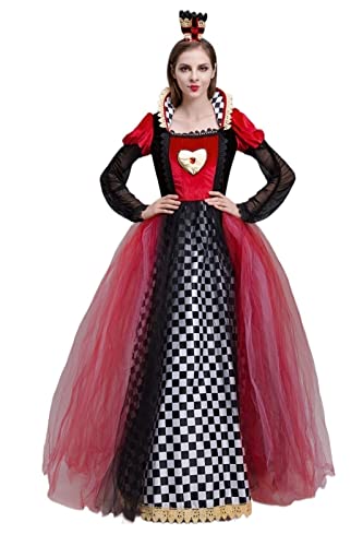 Halloween Kostüm Party, Königin Krähe Fledermäuse Doktor Cosplay Vampir Magie Hexe Kostüm Für Frauen Mädchen (Color : Red, Size : M)