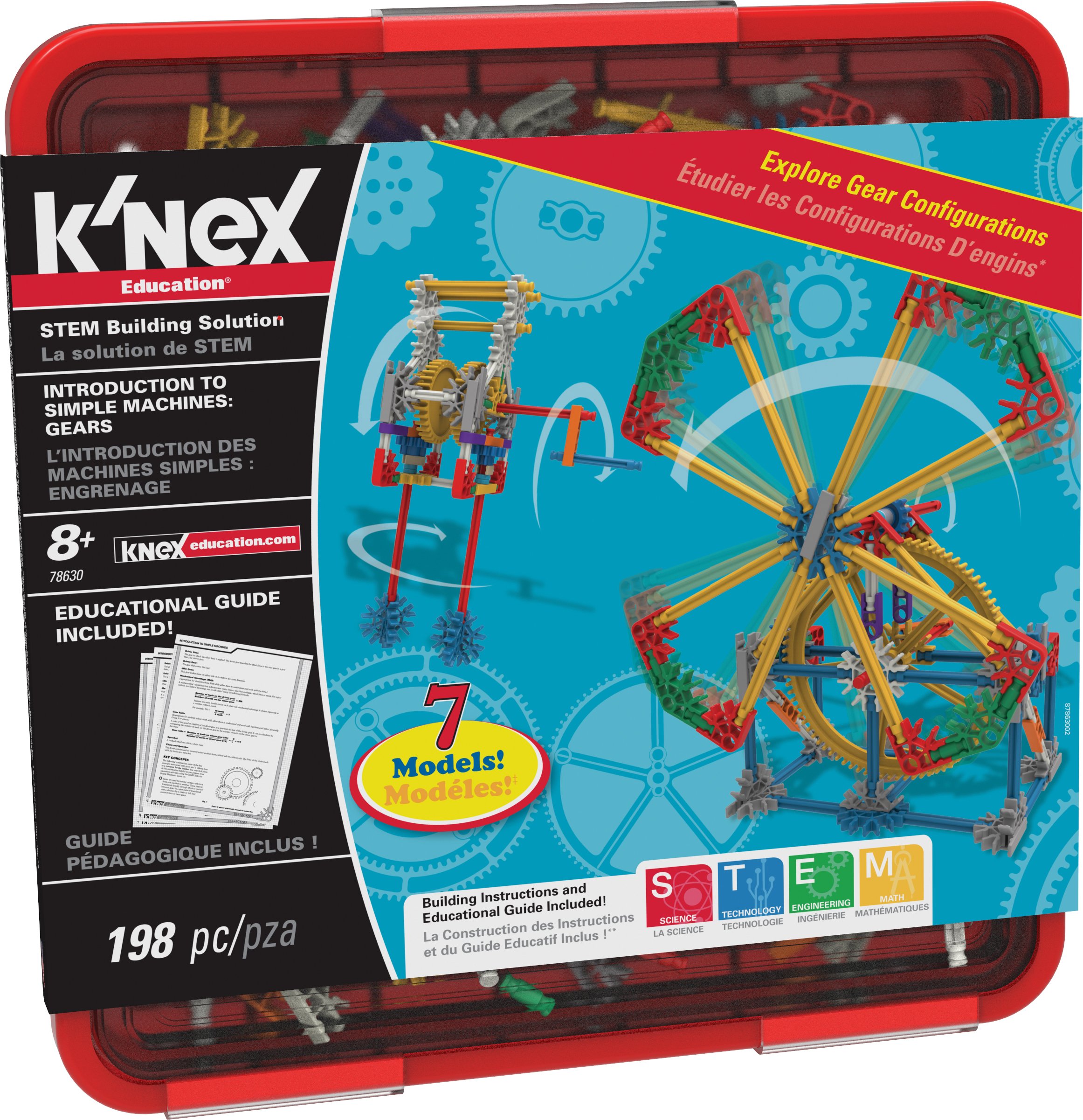 K'NEX 34248 - Education - Intro To Simple Machines, Gears - 198 Pieces - 8+ - Bau- und Konstruktionsspielzeug