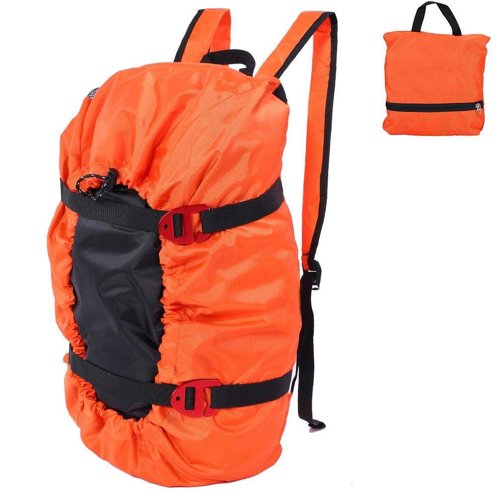 VGEBY1 Tasche für Kletterseil, wasserdicht, faltbar, Kletterausrüstung, Transporttasche, Kletterseil, Sporttasche, Werkzeugtasche, stabil, Rucksack (orange)