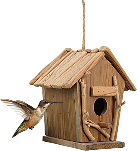Vogelhaus Box Habitat Roosting Pocket,Wooden Bird Houses For Garden,Wooden Hanging Bird Box,Made Of Natural Wood For Window Bird Feeder Apply To Garden Decoration