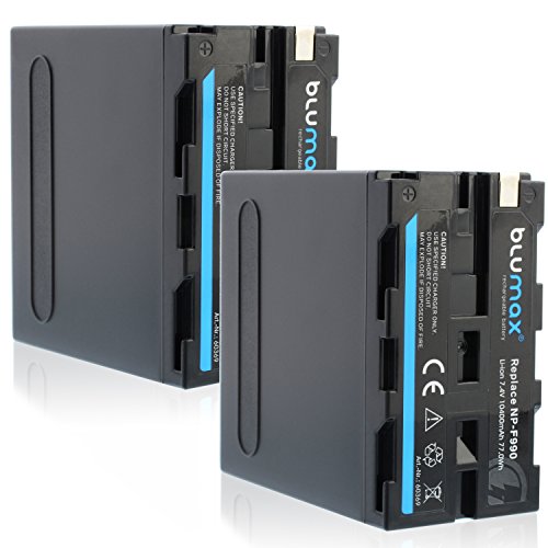 Blumax Akku ersetzt Sony NP-F990 / 10400mAh Li-Ion 7,4V 77Wh kompatibel mit Sony NP-F750 NP-F550 NP-F970 NP-F960