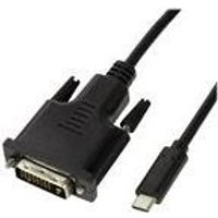 LogiLink UA0332 USB 3.2 Gen 1x1 Kabel USB-C Stecker auf DVI Stecker, 3m, schwarz (UA0332)