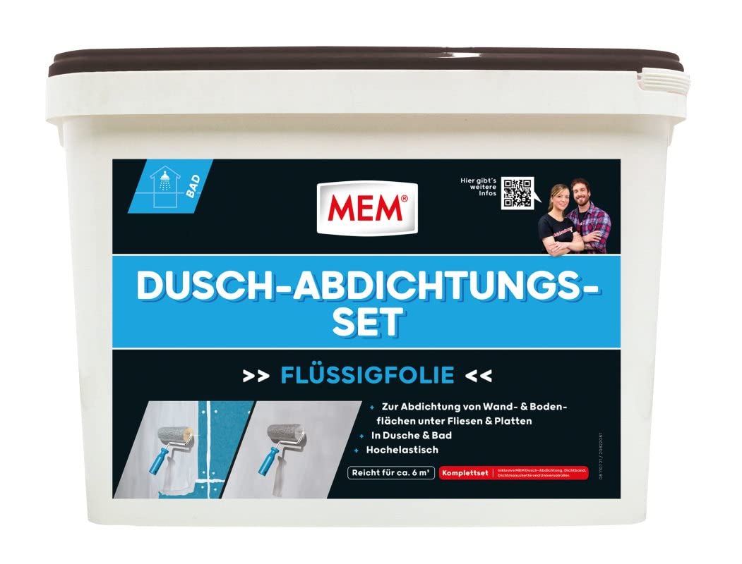 MEM Dusch-Abdichtungs-Set 9 kg Dusch Dicht System - Zur Abdichtu