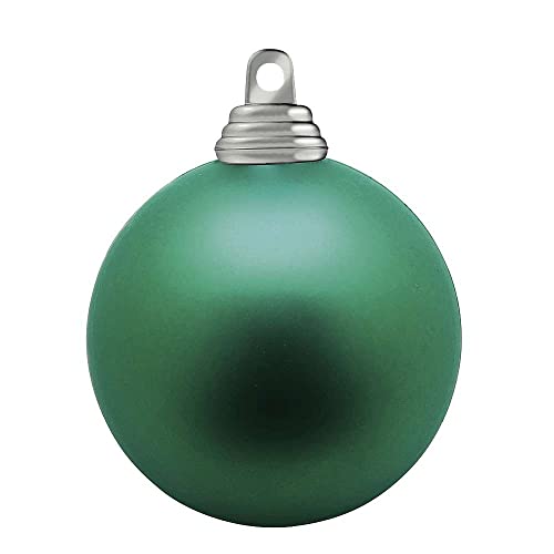 Aquagrüne, Matte Weihnachtskugel aus schwer entflammbarem Kunststoff, 20 cm Ø - per Stück