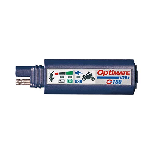 TecMate OptiMATE USB O-100, Kombination 2400mA USB Ladegerät und 3-LED-Batteriemonitor, mit Fahrzeugbatterieschutz.