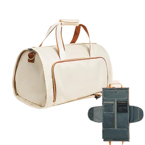 Duffle-Kleidersack, 2-in-1-Anzugtasche für die Reise, wasserdichter, umwandelbarer Duffle-Kleidersack, doppellagige Kleidersäcke mit abnehmbaren Schultergurten für die Reise