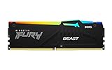Kingston Fury Beast DDR5 RGB Expo 16GB (2x8GB) 6000MT/s DDR5 CL36 DIMM Desktop Gaming Speicher Kit mit 2 - KF560C36BBEAK2-16