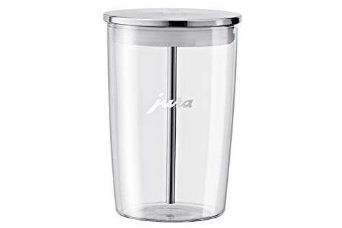 Jura 72570 Glas-Milchbehälter 0,5 L inklusive Milchschlauch, Transparent, 9,2 x 9,2 x 13,5 cm