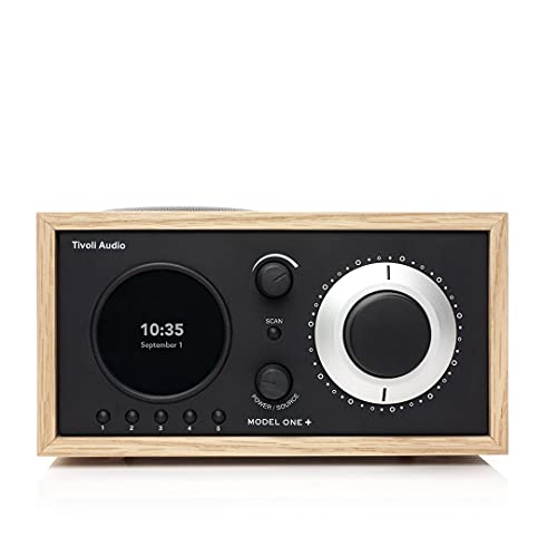 Tivoli Audio Model One+ FM/DAB+ Radio mit Bluetooth und Fernbedienung, Eiche/schwarz