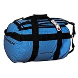 SHER-WOOD Reisetasche Expedition, Sporttasche mit 40 l Volumen, Tasche mit Rucksackfunktion, Travelbag wasserdicht, Duffel Bag blau