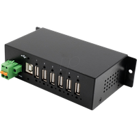EXSYS EX-1596HMV - USB 2.0 6 Port Industrie-Hub, 15kV EDS, Din-Rail